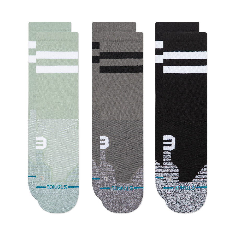 medium performance crew sock 3 pack
